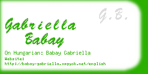 gabriella babay business card